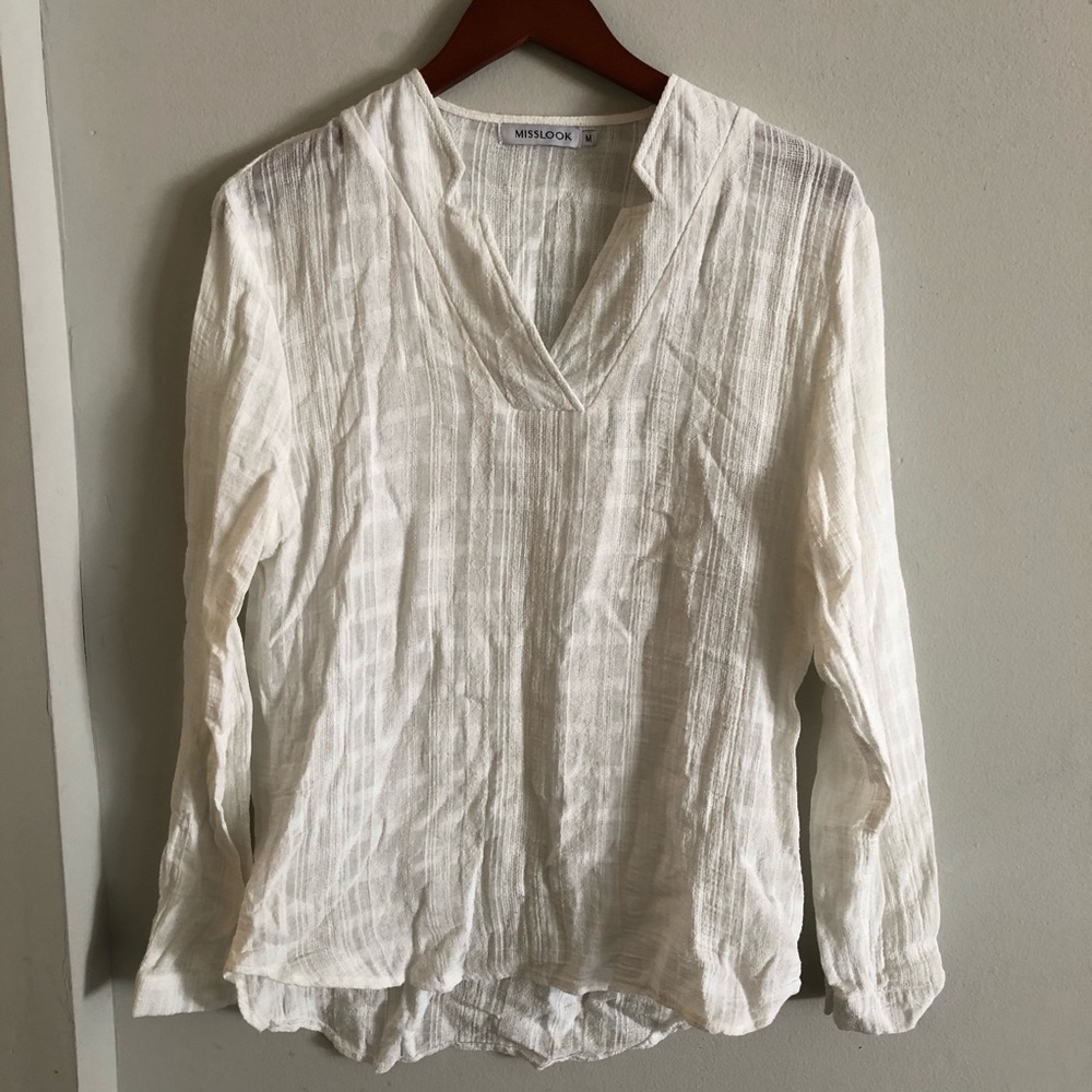 Misslook medium women’s top off-white